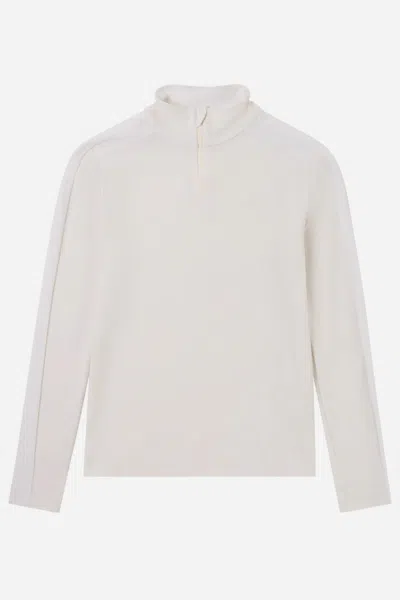 Amundsen Women's Mila Half Zip Sweater In White