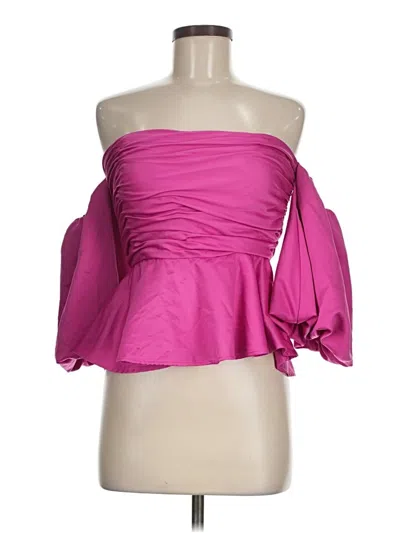 Pre-owned Amur 3/4 Sleeve Blouse In Pink