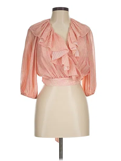 Pre-owned Amur 3/4 Sleeve Blouse In Pink