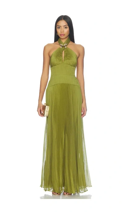 Amur Alaina Butterfly Gown In Green Juniper