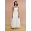 Amur Aliza Midi Poplin Dress In White