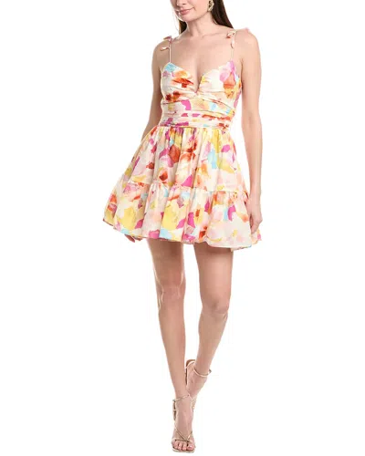 Amur Amelie Silk-blend Mini Dress In Multi