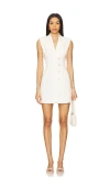 Amur Ava Cady Open-back Blazer Mini Dress In 海盐白