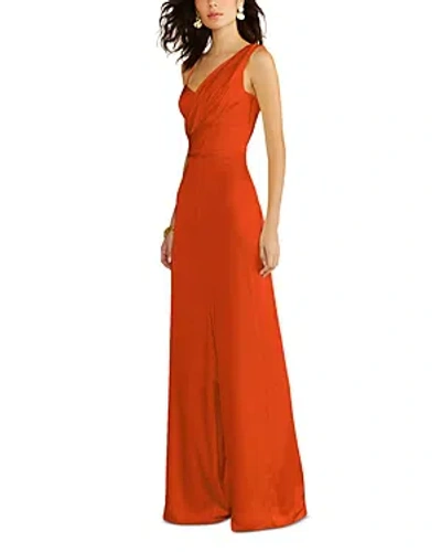 Amur Blynn Draped Jumpsuit In Spicy Coral