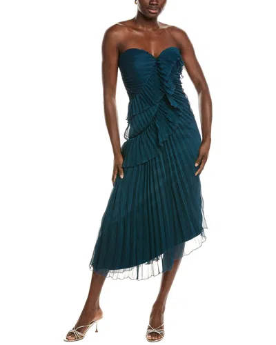 Amur Caitlyn Midi Dress In Blue