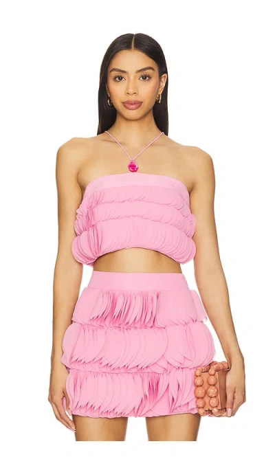 Amur Capri Top In Pink Opal