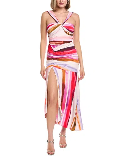 Amur Casey Jersey Midi Dress In Multi