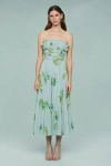 Amur Cathy Floral Plisse Midi Dress