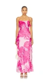 Amur Celsey Flower Gown In Pink
