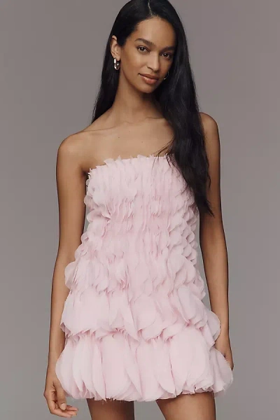 Amur Christine Ruffle Dress In Pink