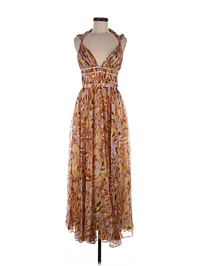 Pre-owned Amur Cocktail Dress In Brown