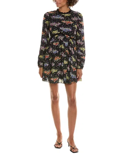 Amur Womens Above Knee Floral Print Mini Dress In Black Multi