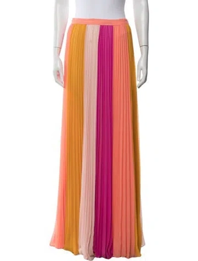 Pre-owned Amur Colorblock Pattern Long Skirt In Multi