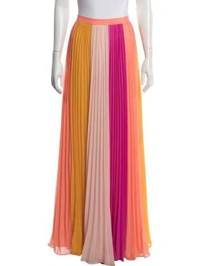 Pre-owned Amur Colorblock Pattern Long Skirt In Neutrals