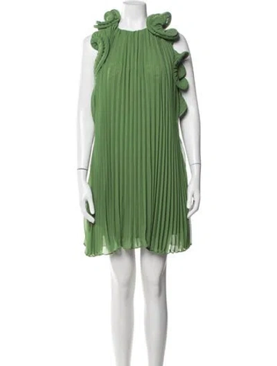 Pre-owned Amur Crew Neck Mini Dress W/ Tags In Green