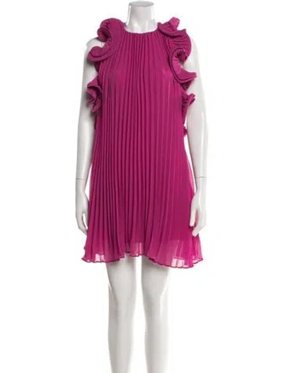Pre-owned Amur Crew Neck Mini Dress W/ Tags In Pink