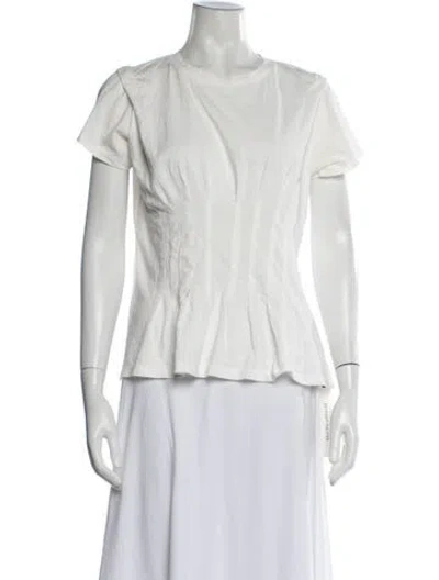 Pre-owned Amur Crew Neck Short Sleeve T-shirt In White