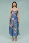Amur Delilah Midi Dress In Blue