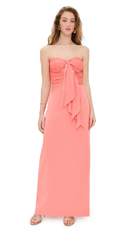Amur Diana Cutout Bow Combo Gown Peach Sky