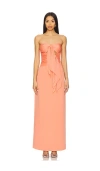 Amur Diana Gown In Coral