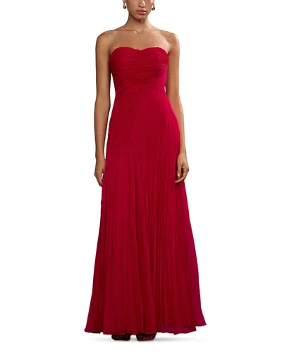 Amur Elea Pleated Dress In Brown