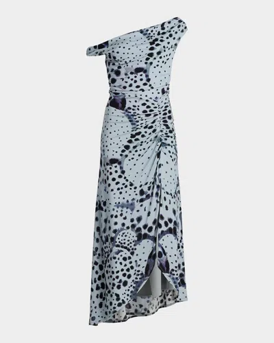Amur Ella Pearl Ray Print Midi Dress In Animal Print