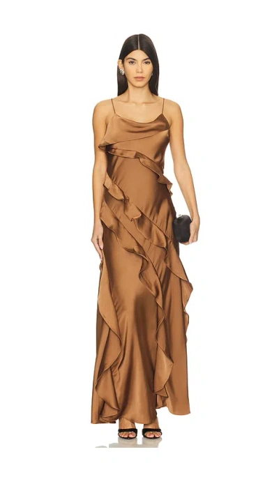AMUR ELLEN RUFFLE GOWN