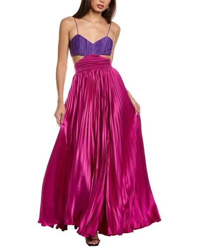 Amur Elodie Gown In Purple & Fuchsia