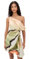 Amur Elowen One-shoulder Mini Dress In Butterfly Wing