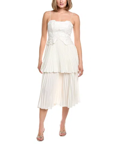 Amur Esmae Floral Midi Dress In White