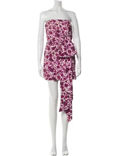 Pre-owned Amur Floral Print Mini Dress
