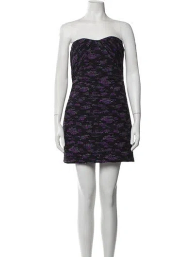 Pre-owned Amur Floral Print Mini Dress In Multicolor