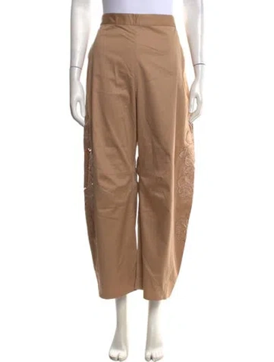 Pre-owned Amur Floral Print Wide Leg Pants W/ Tags In Neutrals