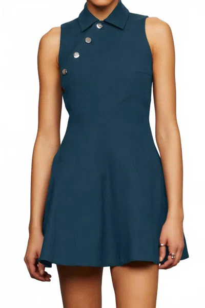 Amur Gail Wave Dress In Deep Indigo In Blue