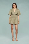 Amur Genny Smocked Mini In Green