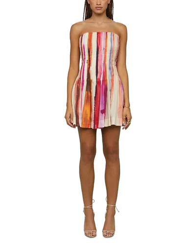 Amur Gina Pintuck Mini Dress In Geode Stripe