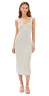 Amur Indiyah Metallic Knit Midi Dress Stellar In Stellar