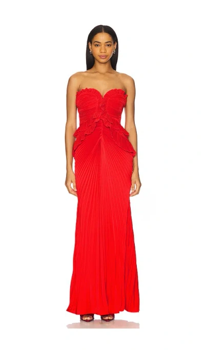 Amur Isabell Gown In Red