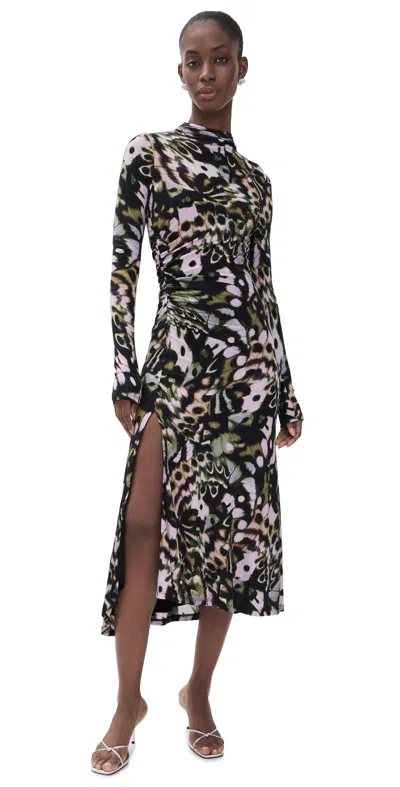 Amur Isabella Printed Dress Metamorphosis In Multi