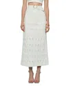 Amur Jay Textured Twill Midi Skirt In Sea Salt