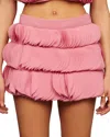 Amur Jazzlyn Applique Fringe Skirt In Pink Opal