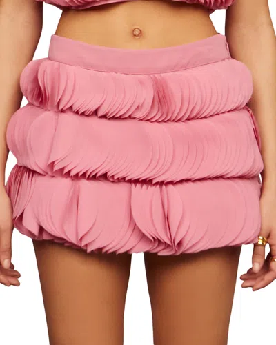 Amur Jazzlyn Applique Skirt In Pink Opal