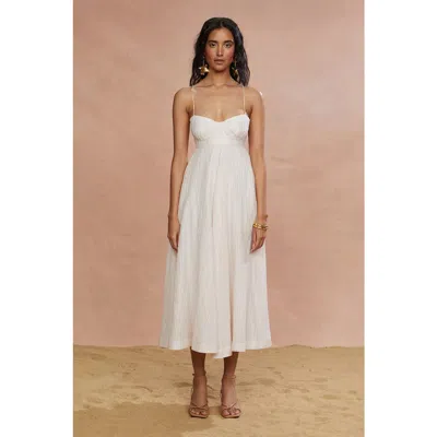 Amur Jill Midi Dress In White