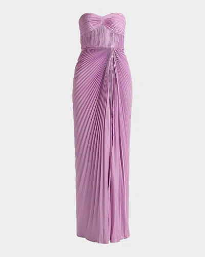 Amur Joyceann Strapless Gown In Pinot Noir