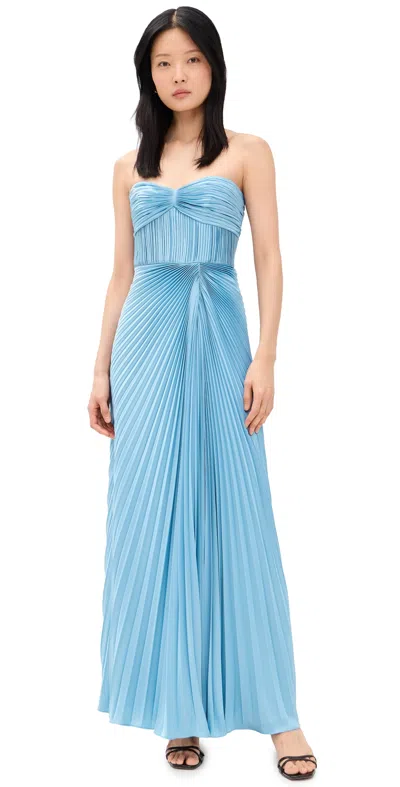 Amur Joyceann Sweetheart Gown Tropical Dusk In Blue