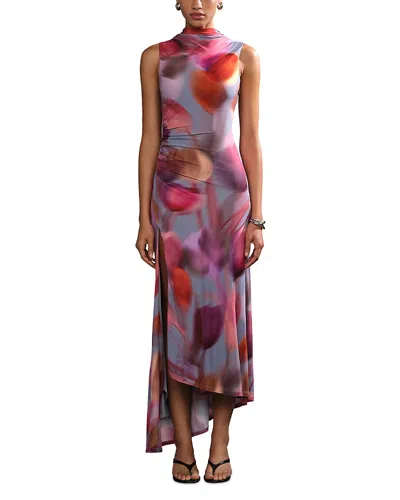 Amur Kai Asymmetrical Dress In Multi