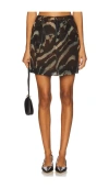 Amur Kathy Sheer Silk Mini Skirt In Aerial Terrain In Multi
