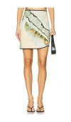 Amur Kellah Knit Skirt Butterfly Wing In Cream,green