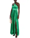 Amur Women's Khari Pleated Asymmetric Gown In Green