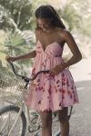 Amur Kimberly Linen Blend Bubble Mini Dress In Multicolor